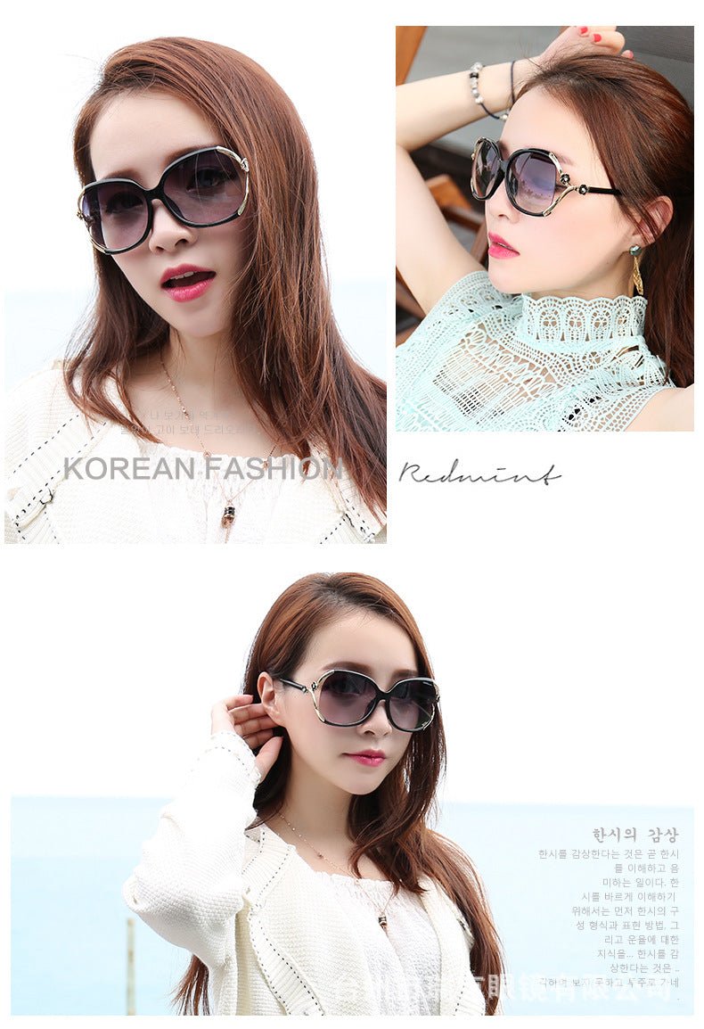 YJ-005 woman fashion sunglasses camellia sunglasses - Edragonmall.com